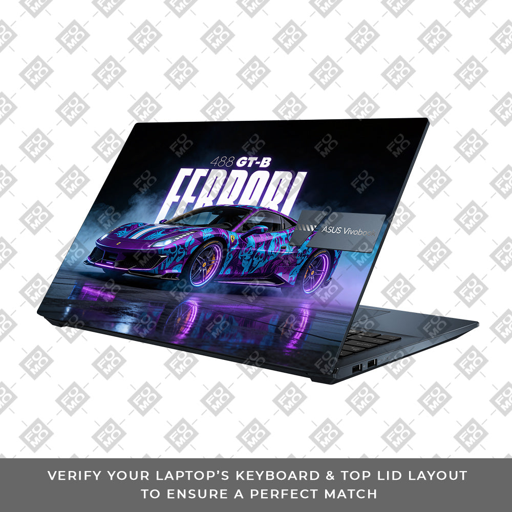 Psycho Drive Ferrari 488 Asus Vivobook Go 15 E1504G Laptop Skin