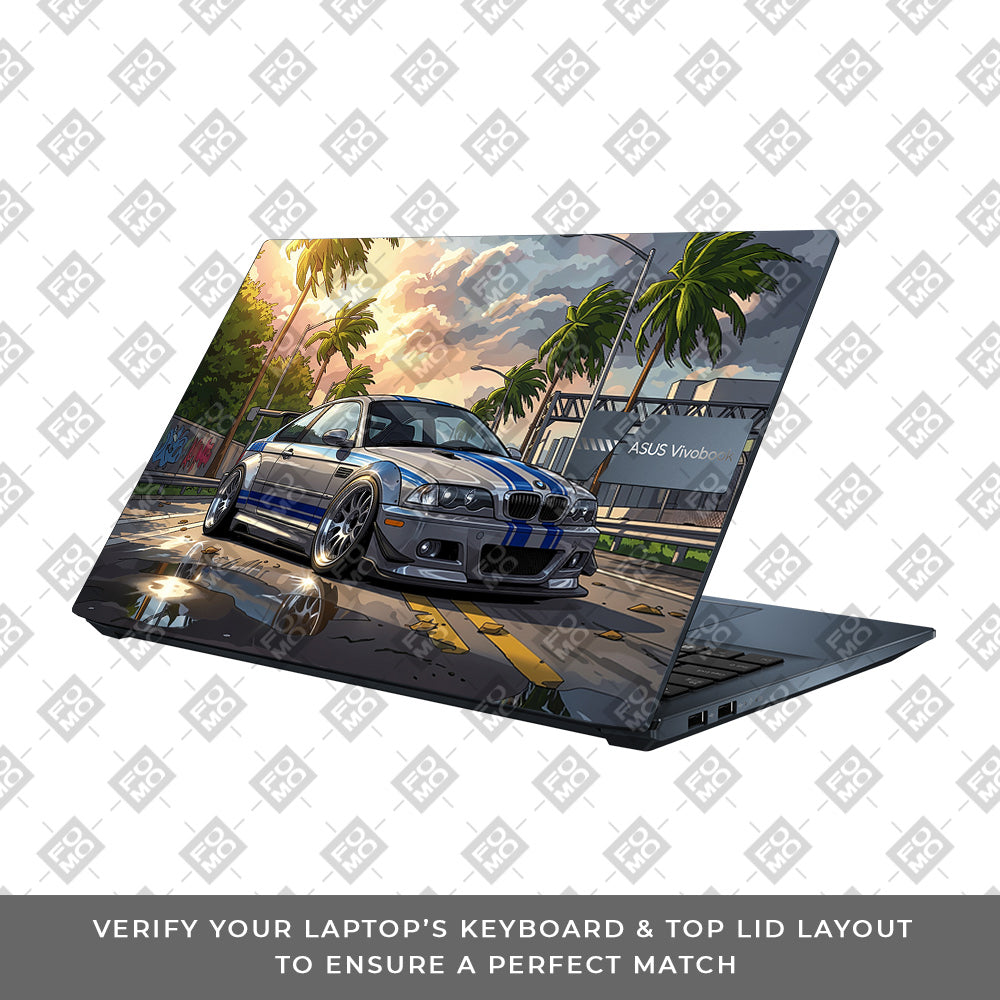 Street Icon BMW E46 Drift Legend Asus Vivobook Go 15 E1504G Laptop Skin