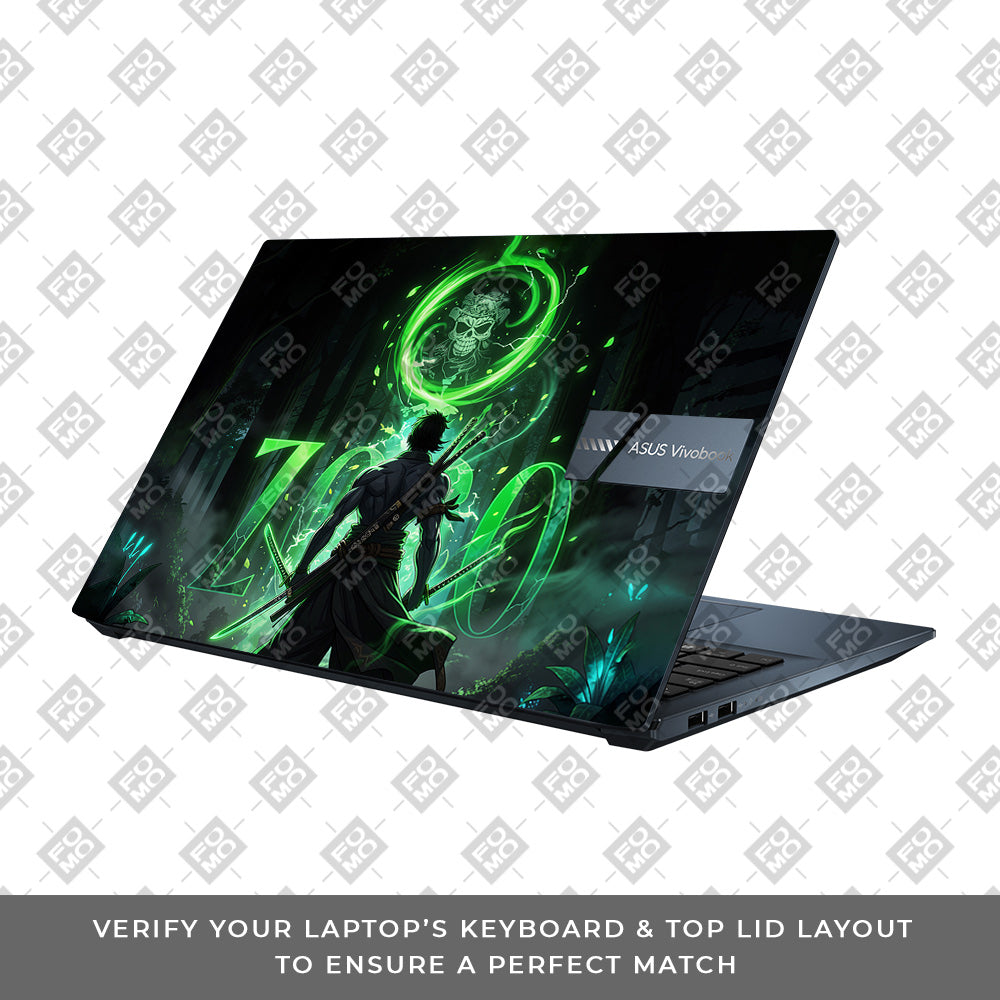 Zoro Green Aura Asus Vivobook Go 15 E1504G Laptop Skin