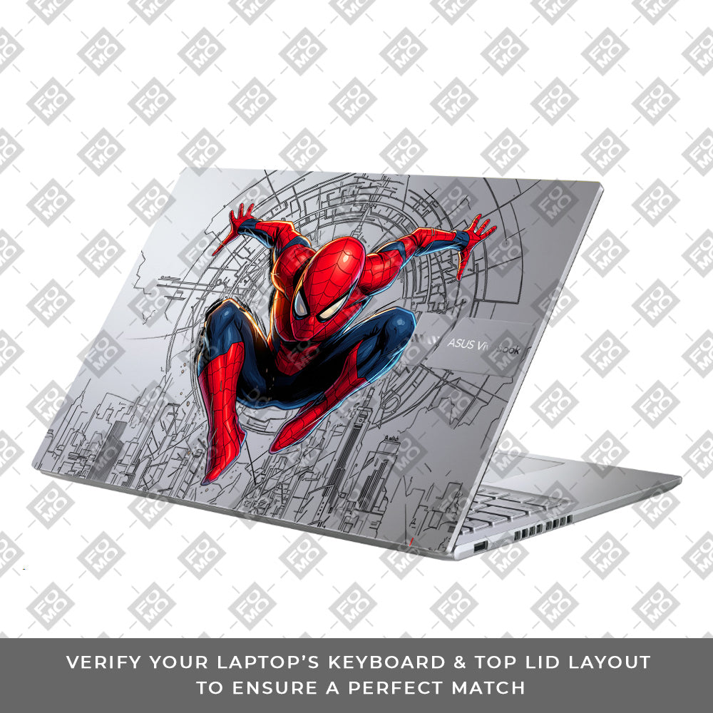 Transparent Web of Destiny Asus Vivobook X1605ZA Laptop Skin