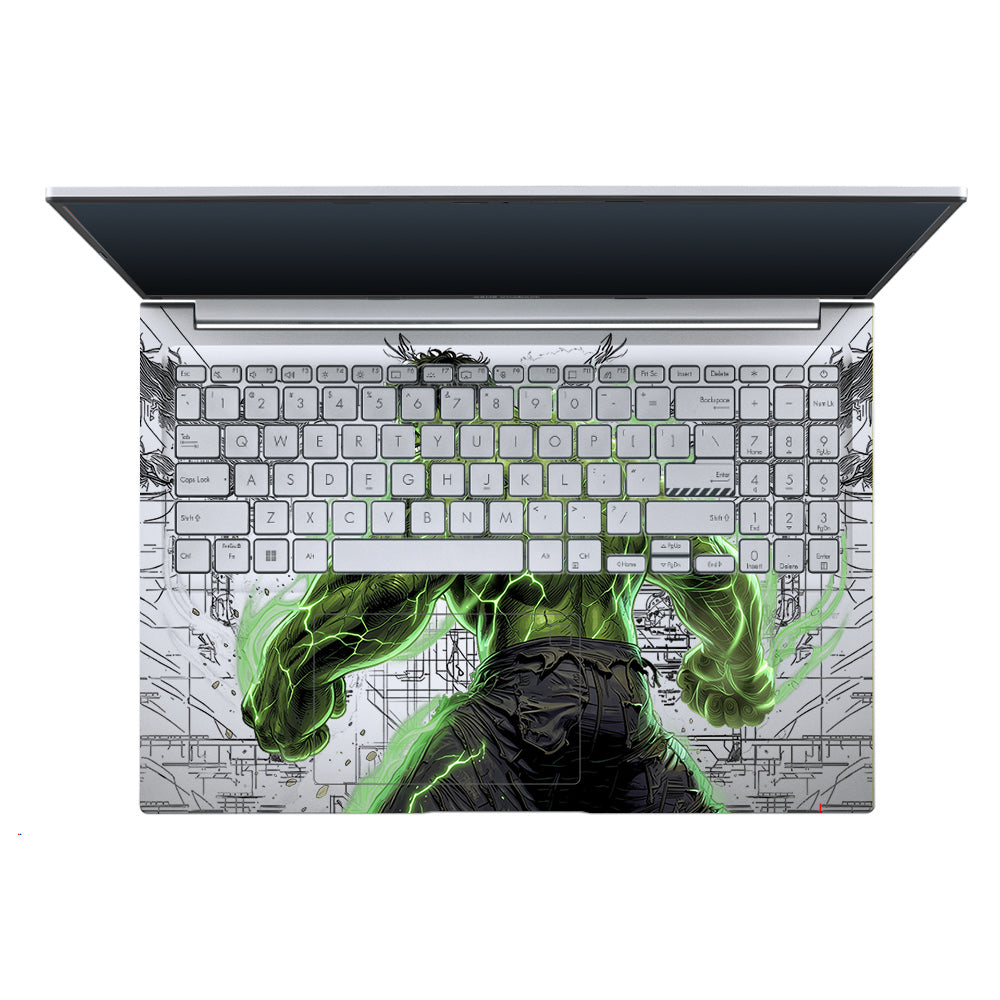 Transparent Hulk Smash Asus Vivobook X1605ZA Laptop Skin