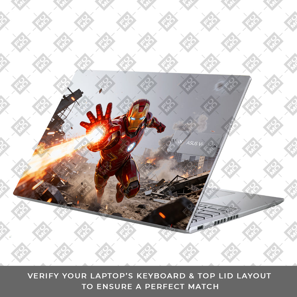 Transparent Iron Fist Asus Vivobook X1605ZA Laptop Skin