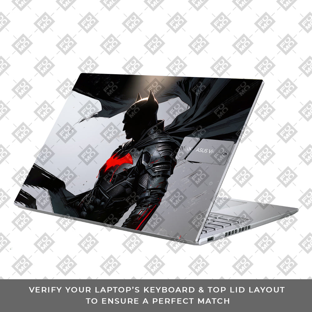 Transparent Dark Knight Asus Vivobook X1605ZA Laptop Skin