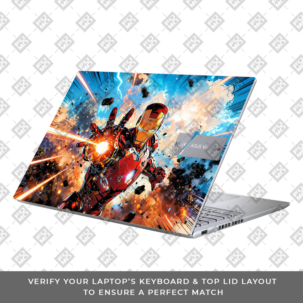 Iron Impact The Arc Reactor Asus Vivobook X1605ZA Laptop Skin