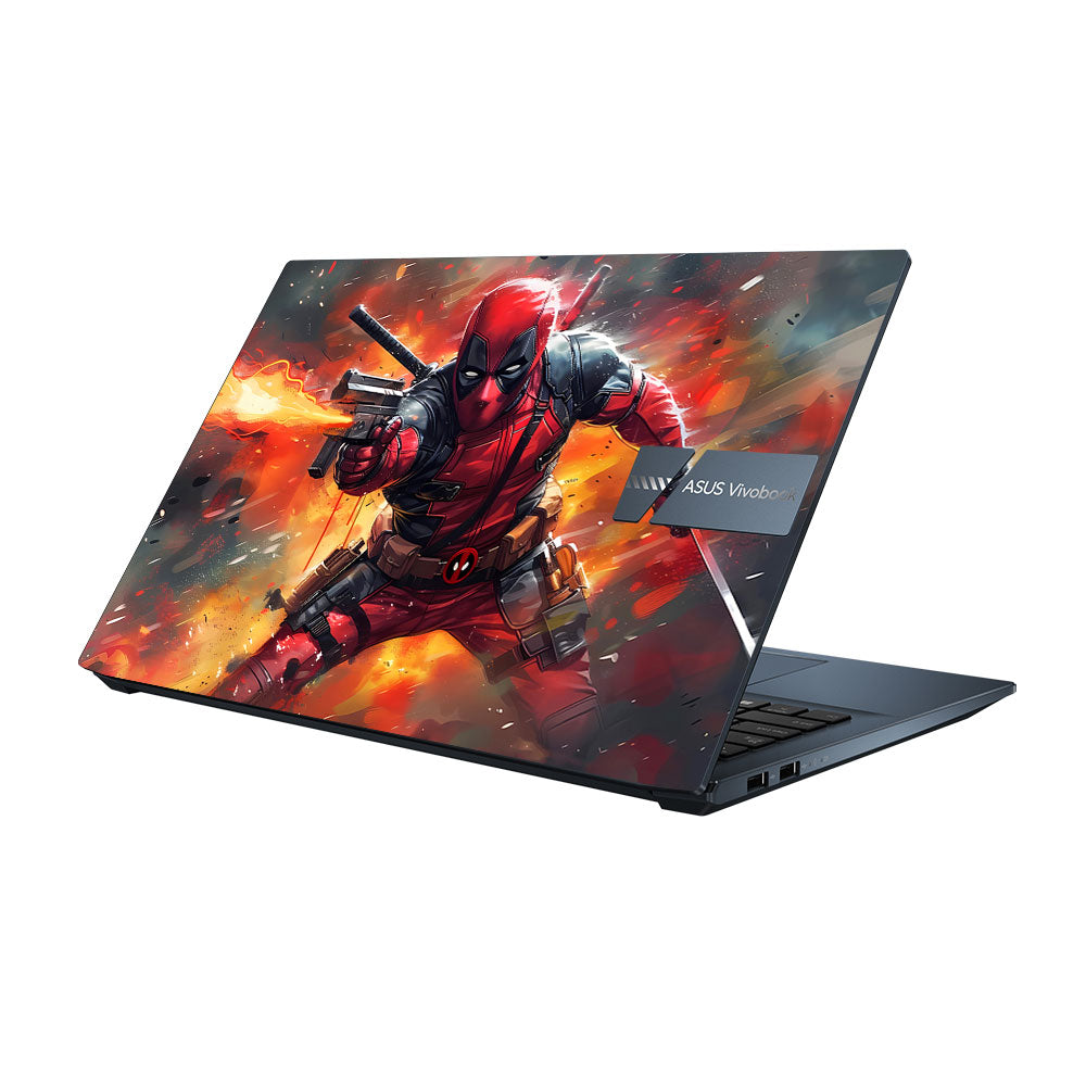 Deadpool in Action Asus Vivobook Pro 15 M6500QC & M6500QH Laptop Skin