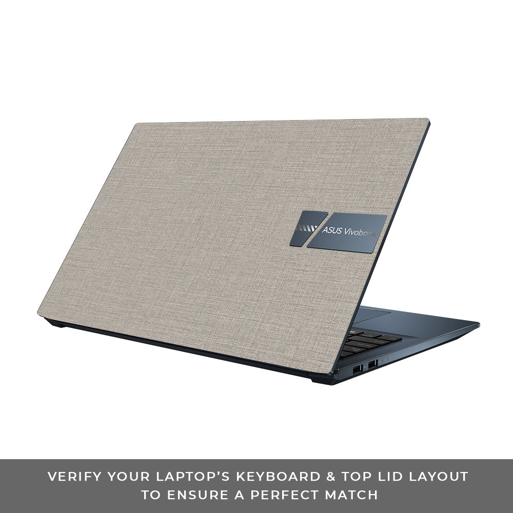 Textured Fabric Grey Asus Vivobook Pro 15 M6500QC & M6500QH Laptop Skin