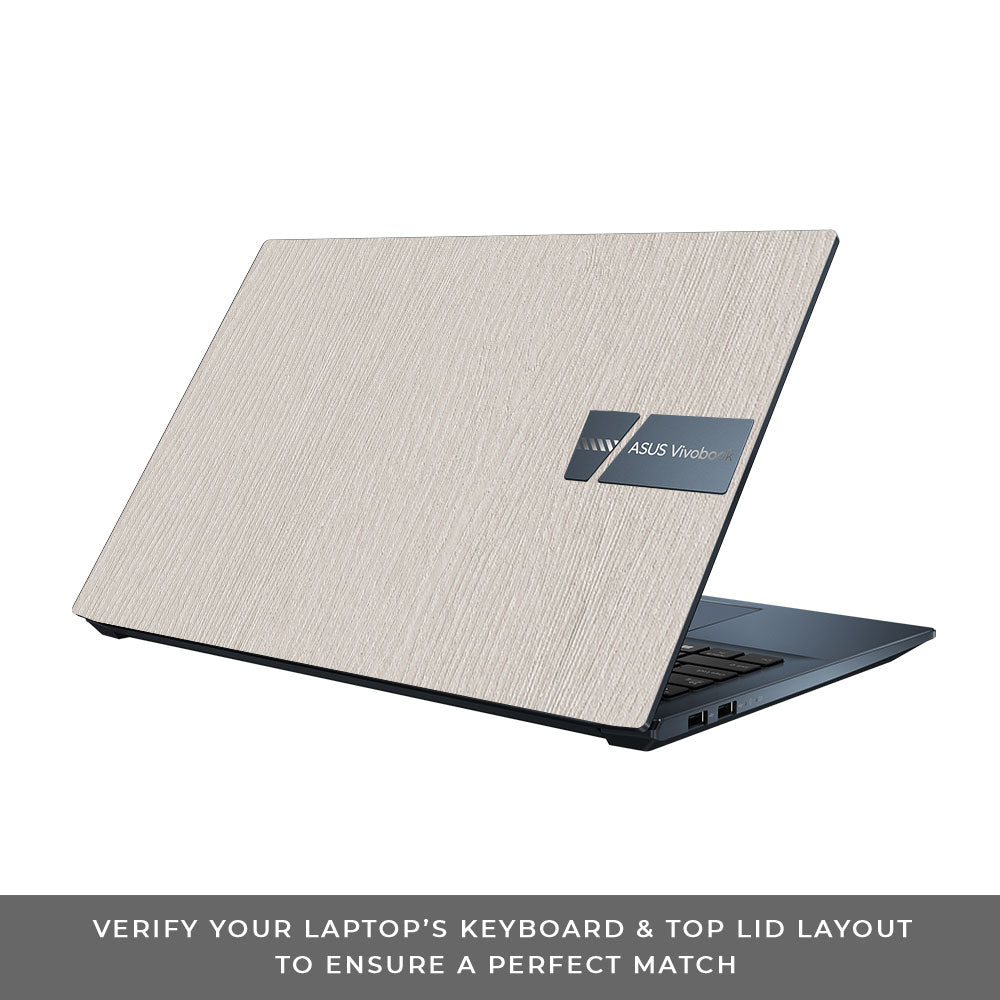 Textured White Wood Asus Vivobook Pro 15 M6500QC & M6500QH Laptop Skin