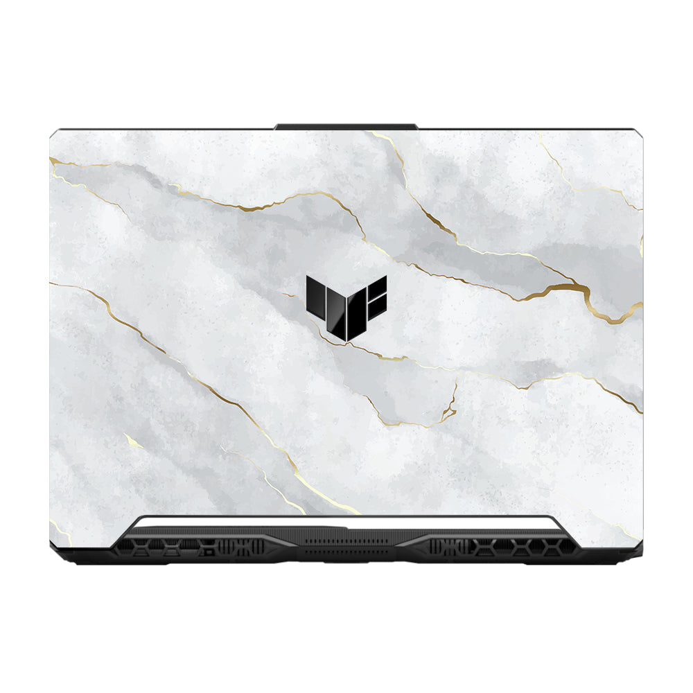 Grey Golden Marble Asus TUF F15 FX506 and A15 FA506 Laptop Skin