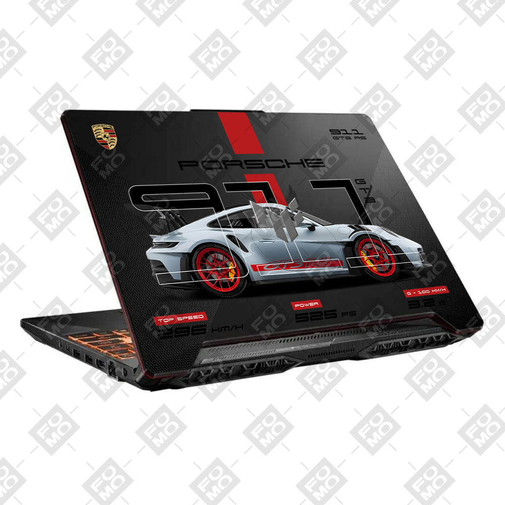 Transparent Porsche 911 GT3 RS Asus TUF F15 FX506 & A15 FA506 Laptop Skin
