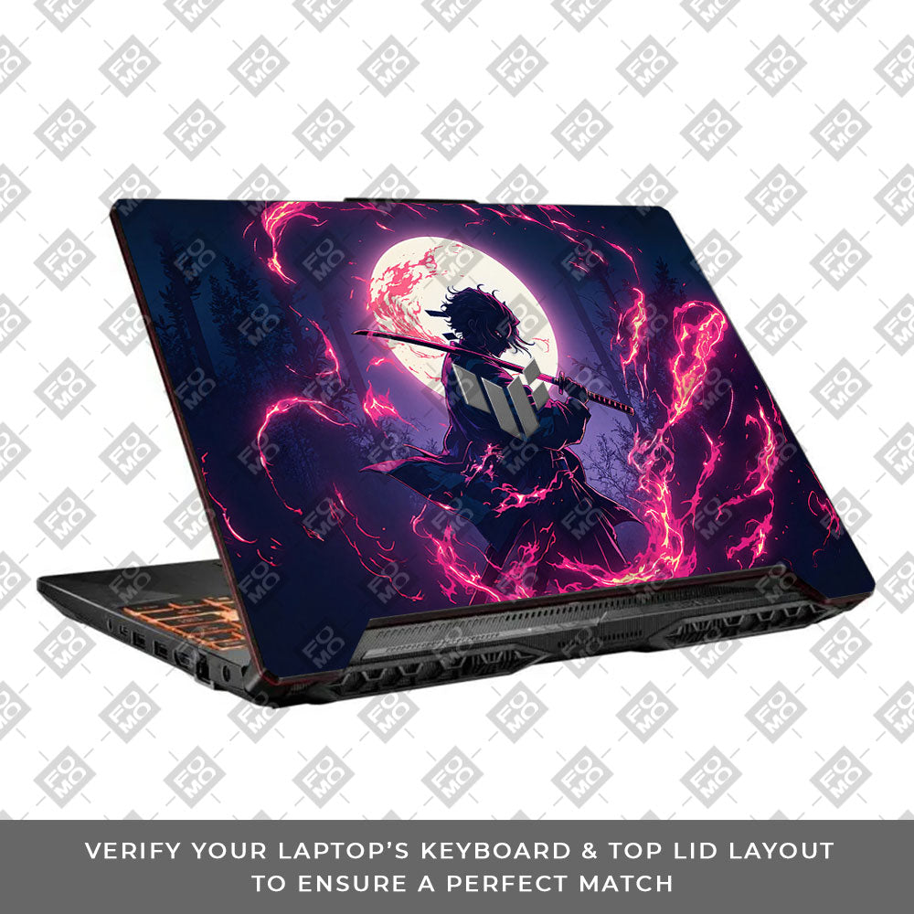 Tanjiro's Flame of Ember Asus TUF F15 FX506 & A15 FA506 Laptop Skin