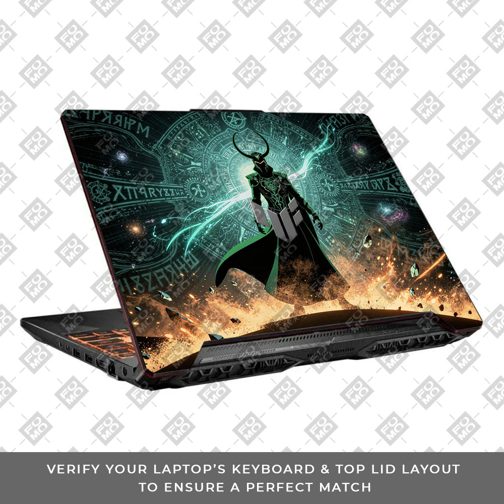 Loki God of Mischief Neon Asus TUF F15 FX506 & A15 FA506 Laptop Skin
