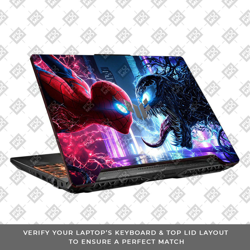 Spiderman vs Venom Showdown Asus TUF F15 FX506 & A15 FA506 Laptop Skin