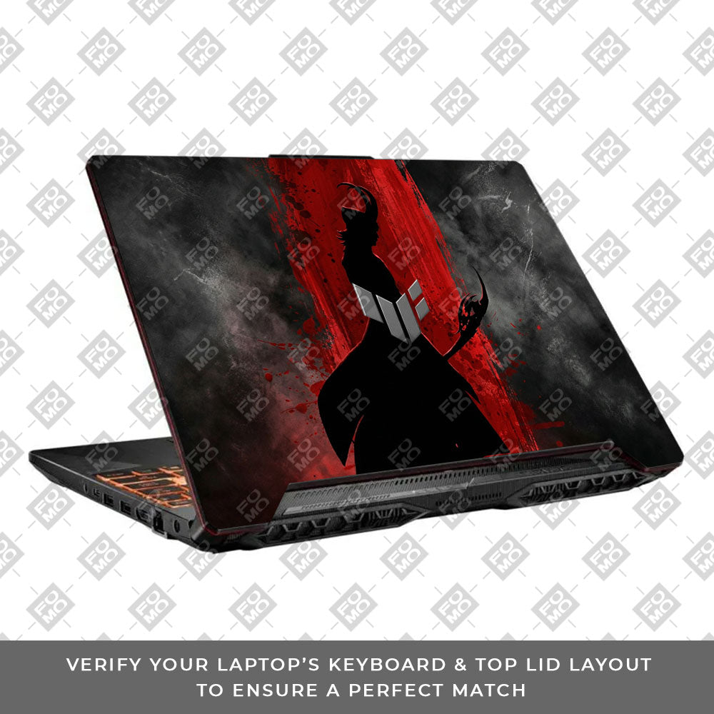 Loki Silhouette Red Strike Asus TUF F15 FX506 & A15 FA506 Laptop Skin