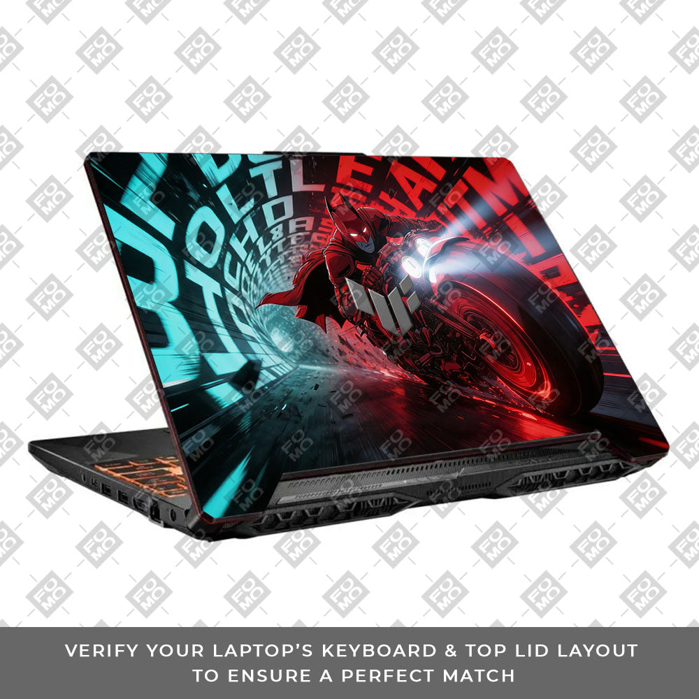 Batman's Cyber Pursuit Asus TUF F15 FX506 & A15 FA506 3D Laptop Skin