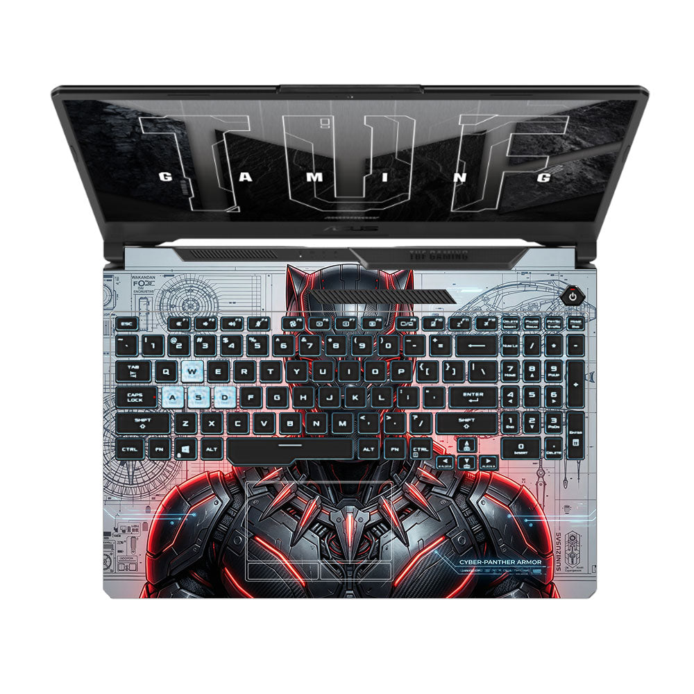 Black Panther Vibranium Tech Asus TUF F15 FX506 & A15 FA506 Laptop Skin