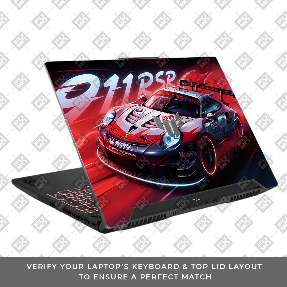 Porsche 911 RSR Asus TUF F15 FX507 & A15 FA507 Laptop Skin