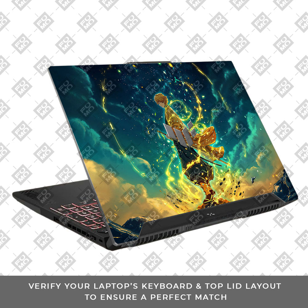 Zenitsu Thunder God Asus TUF F15 FX507 & A15 FA507 Laptop Skin