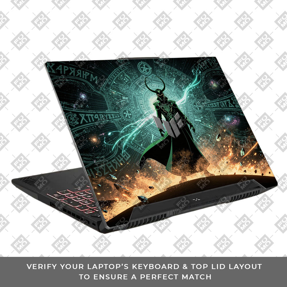 Loki God of Mischief Neon Asus TUF F15 FX507 & A15 FA507 Laptop Skin