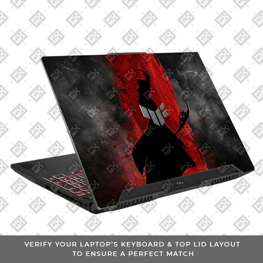 Loki Silhouette Red Strike Asus TUF F15 FX507 & A15 FA507 Laptop Skin