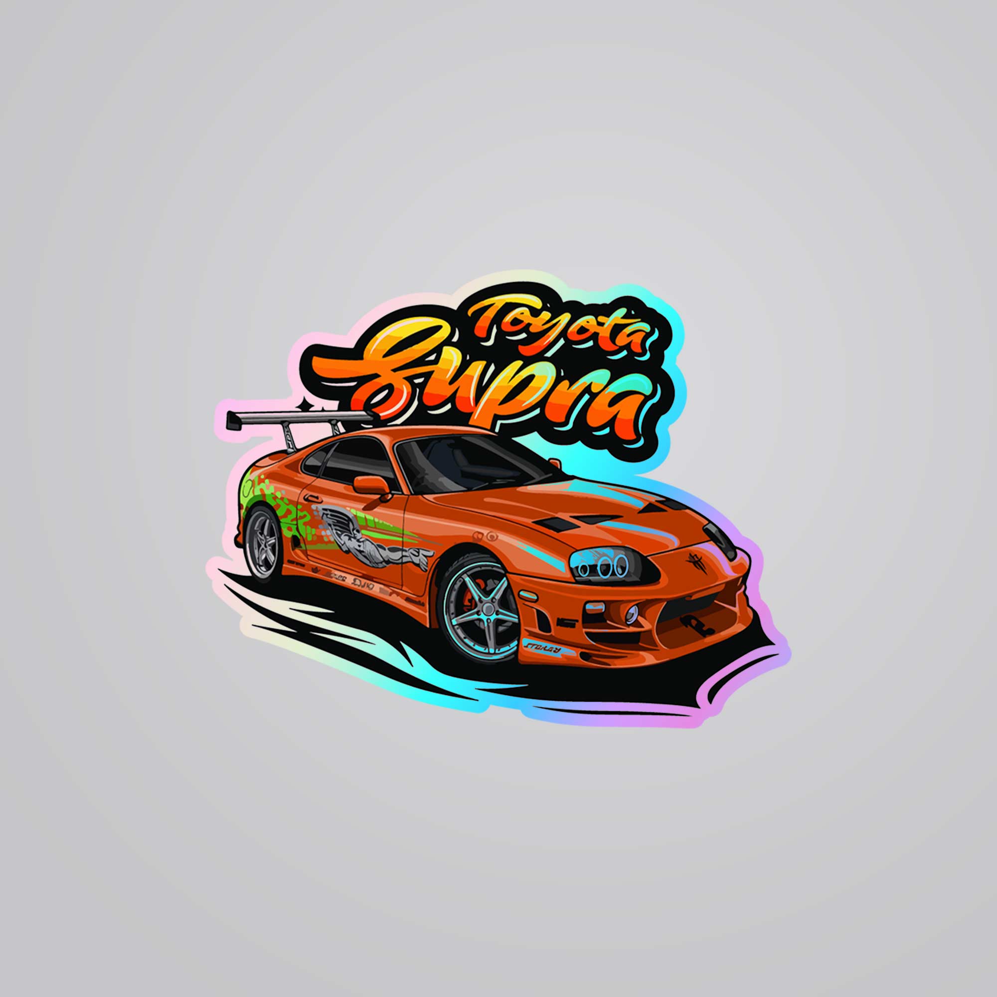 Fomo-Store Holographic Stickers Cars & Bikes Toyota Supra