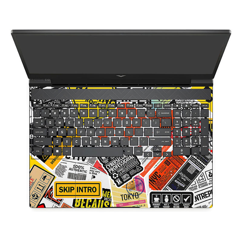 Victus Sticker Tech Aesthetic Sticker Collage HP Victus Laptop Skin