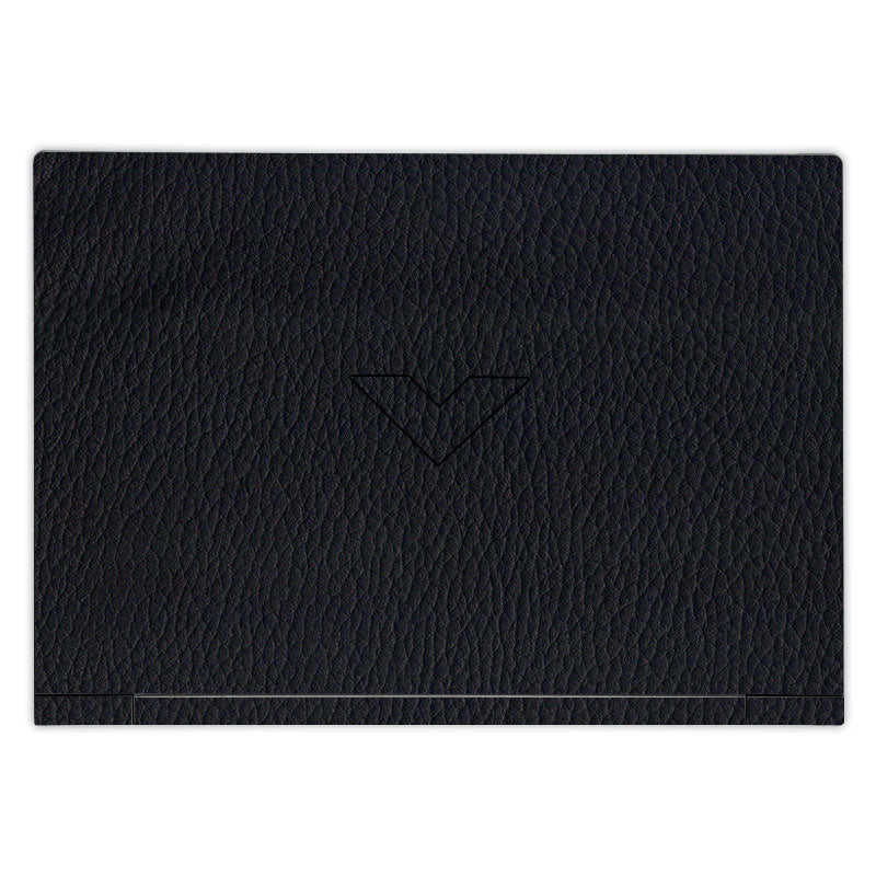 Textured Black Leather HP Victus Laptop Skin