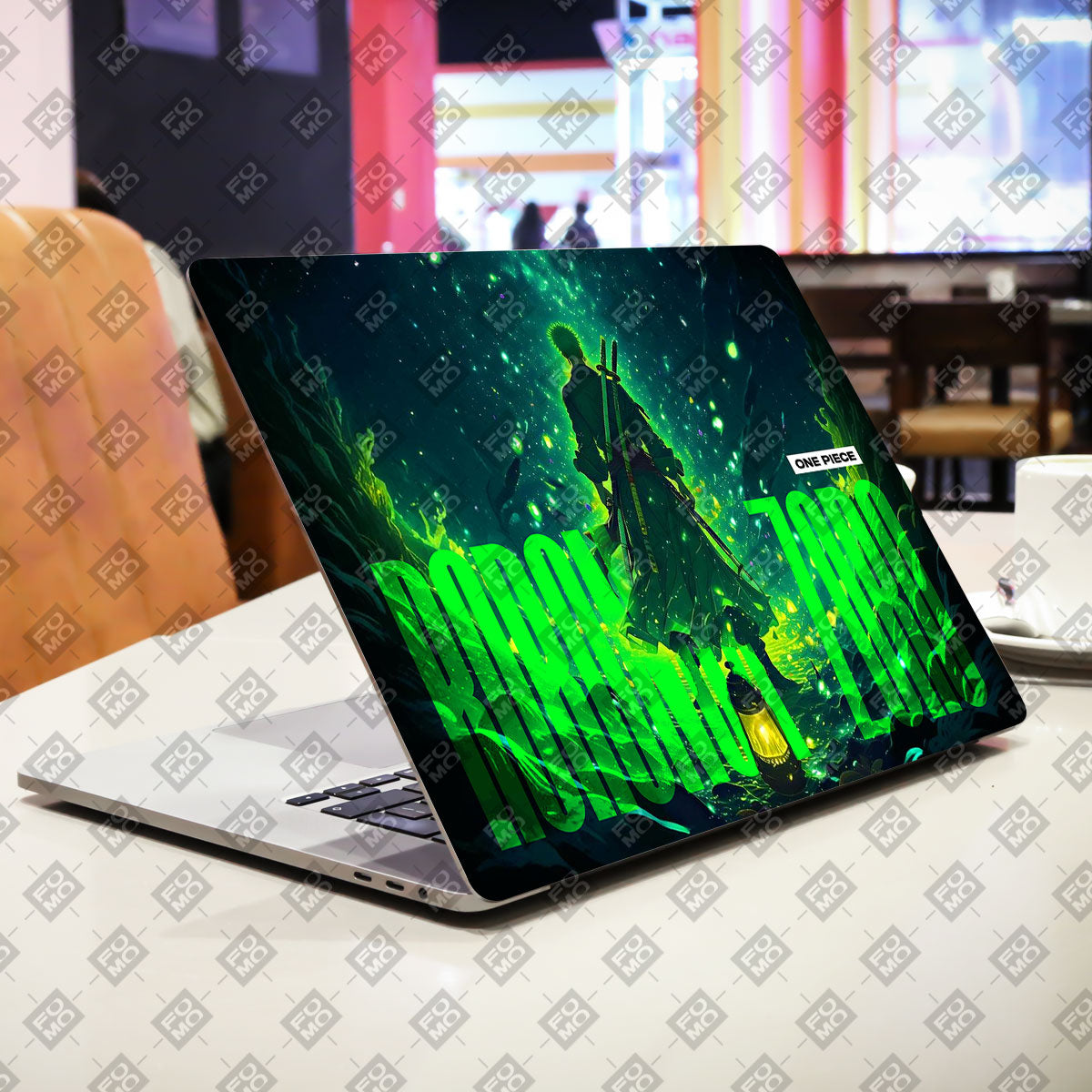 Roronoa Zoro Green Fury Anime Laptop Skin