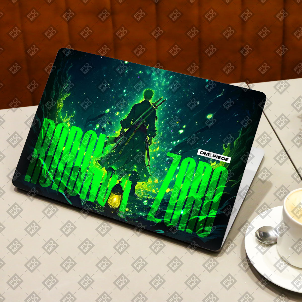Roronoa Zoro Green Fury Anime Laptop Skin