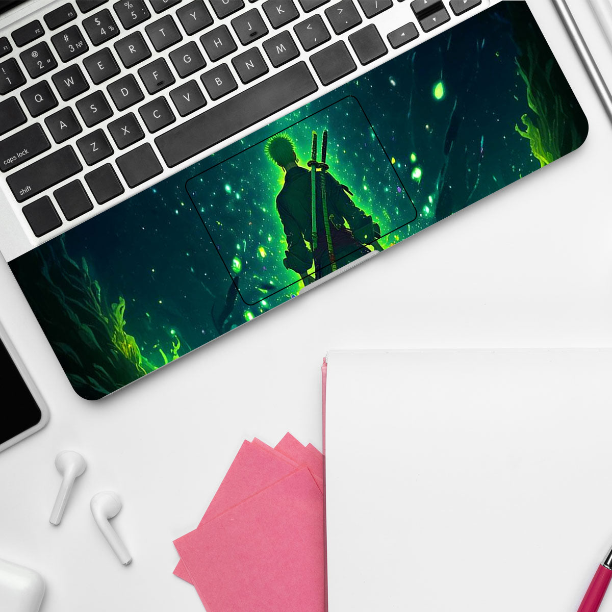 Roronoa Zoro Green Fury Anime Laptop Skin
