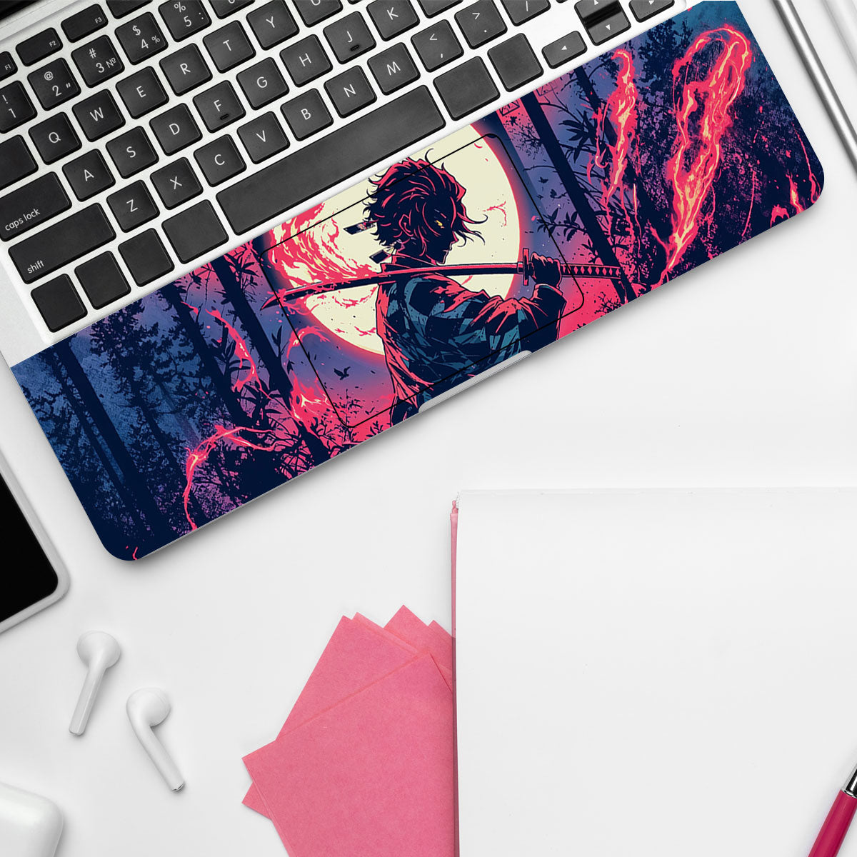 Tanjiro's Flame of Ember Anime Laptop Skin