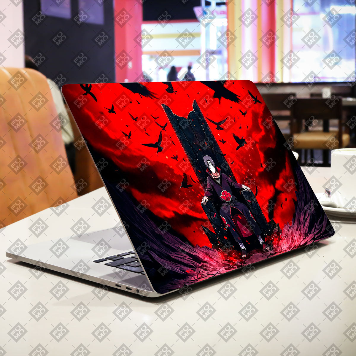 Itachi Uchiha on Throne Anime Laptop Skin