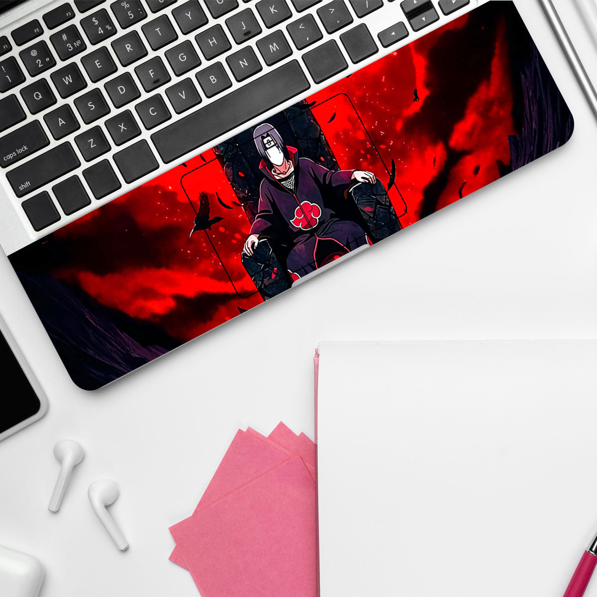 Itachi Uchiha on Throne Anime Laptop Skin