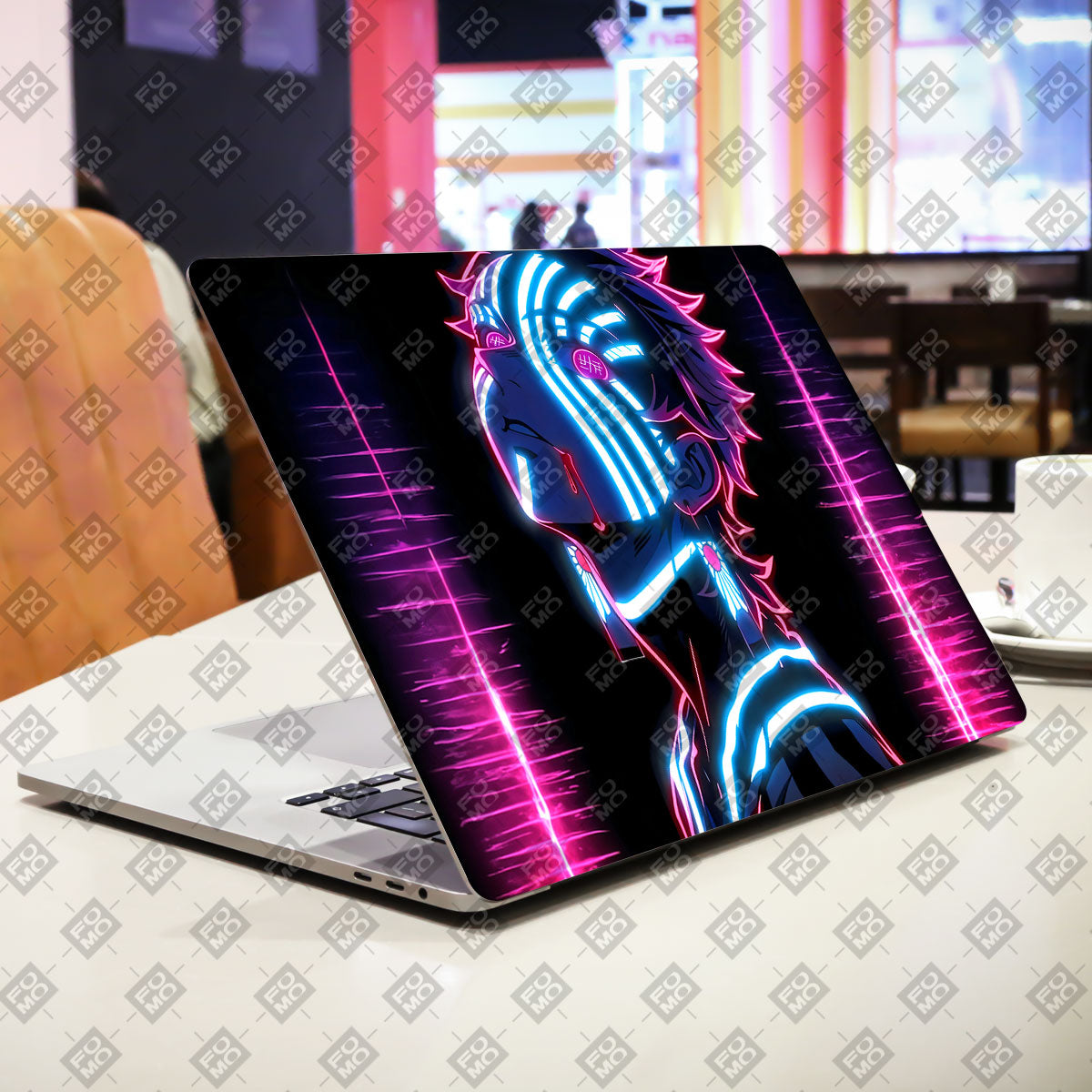 Demon Akaza from Demon Slayer Anime Laptop Skin