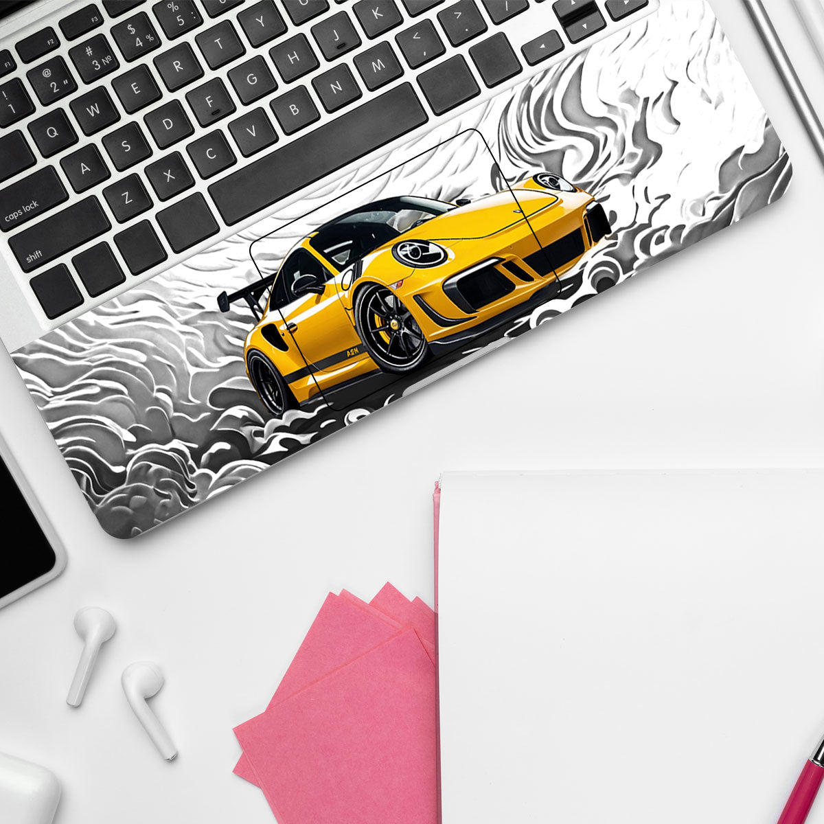 Porsche 911 Yellow Blaze Cars & Bikes Laptop Skin