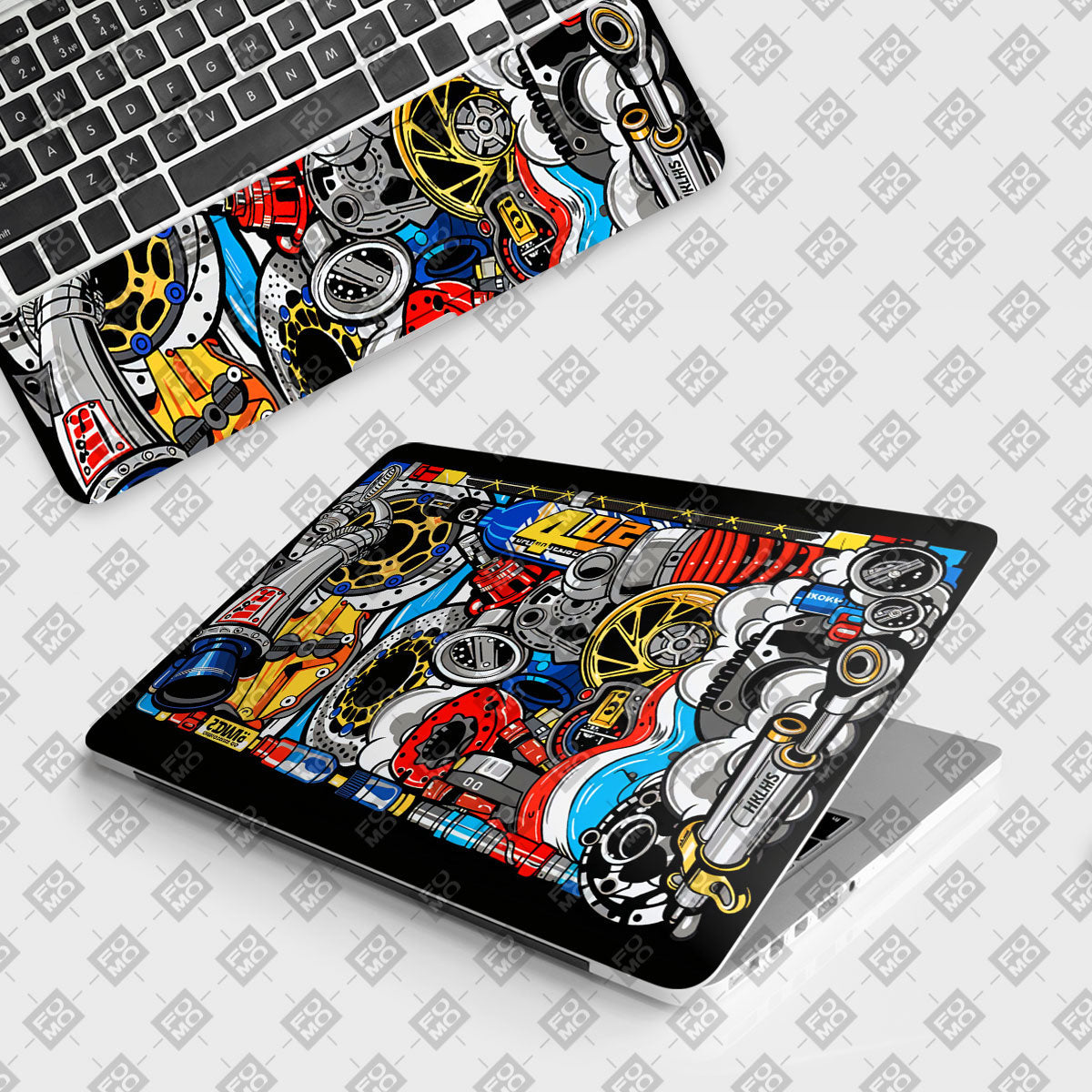 Mechanical Chaos Cars & Bikes Laptop Skin