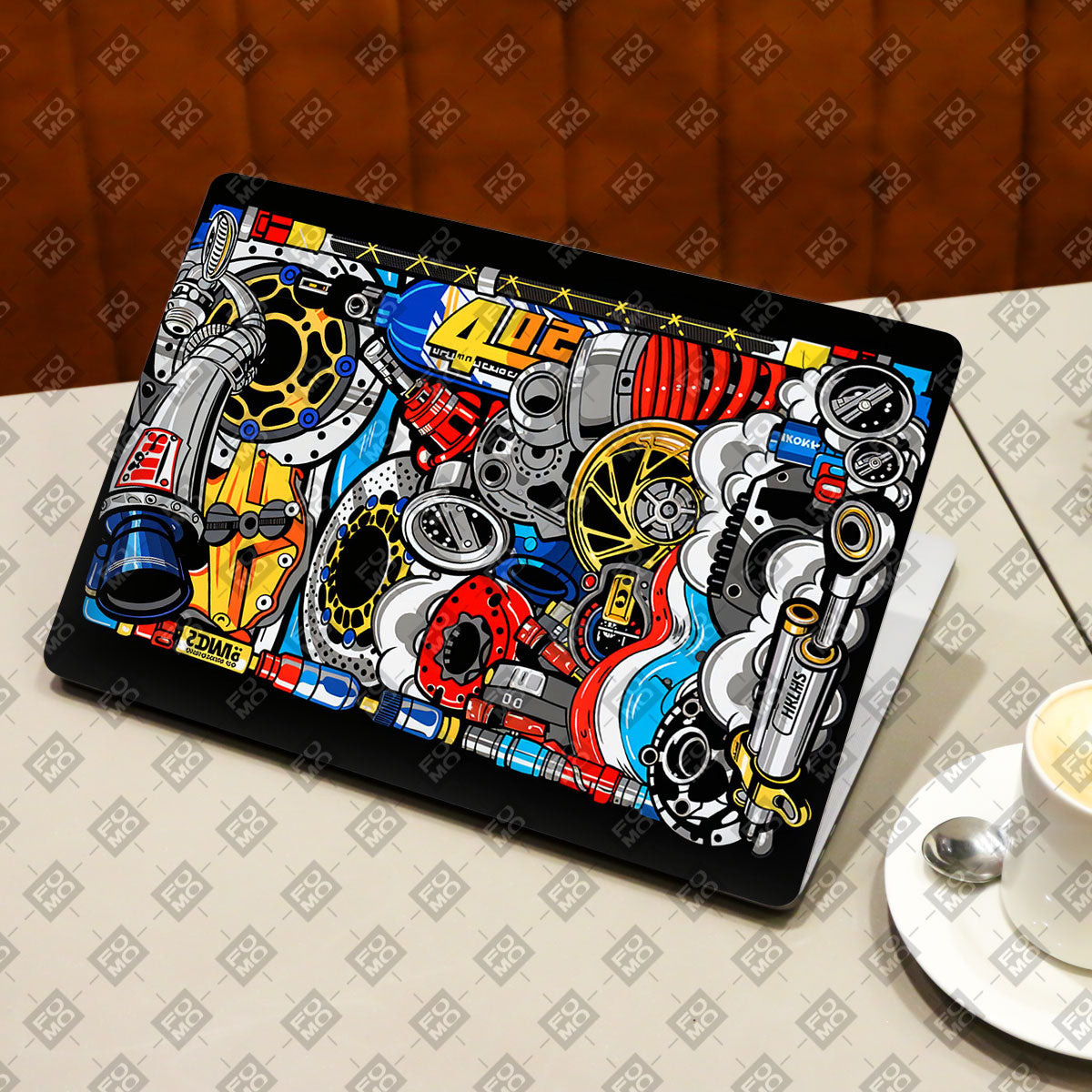 Mechanical Chaos Cars & Bikes Laptop Skin