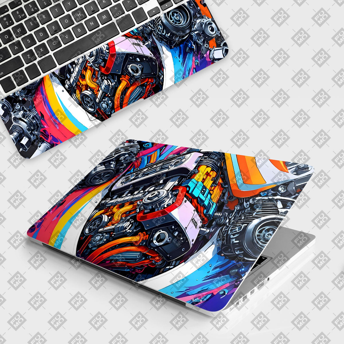 Power in Motion Cars & Bikes Laptop Skin