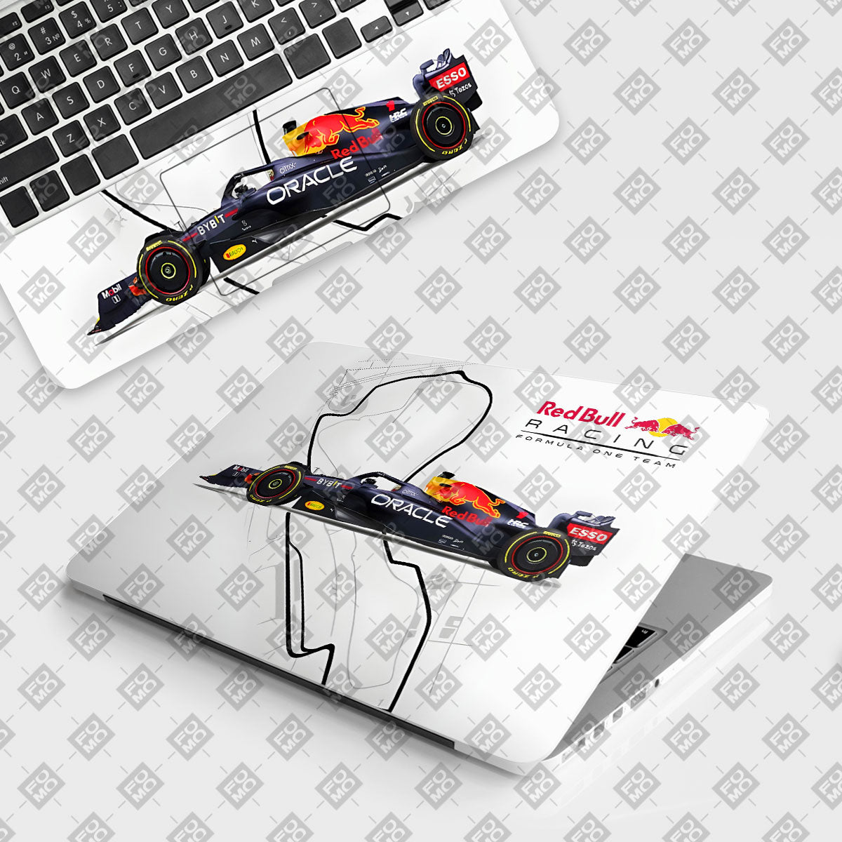 Red Bull Racing in Action Cars & Bikes Laptop Skin