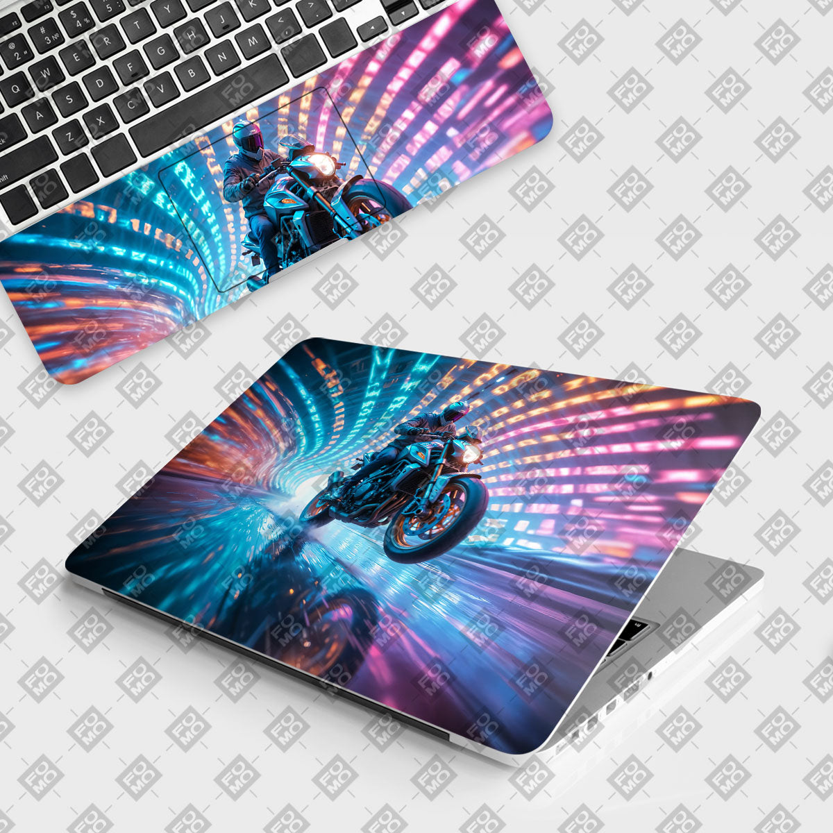 Tunnel Bike Rider Cars & Bikes Laptop Skin