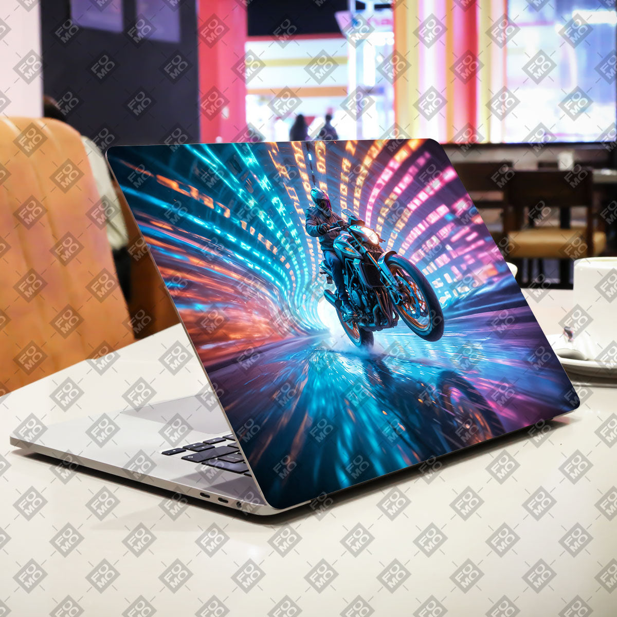 Tunnel Bike Rider Cars & Bikes Laptop Skin