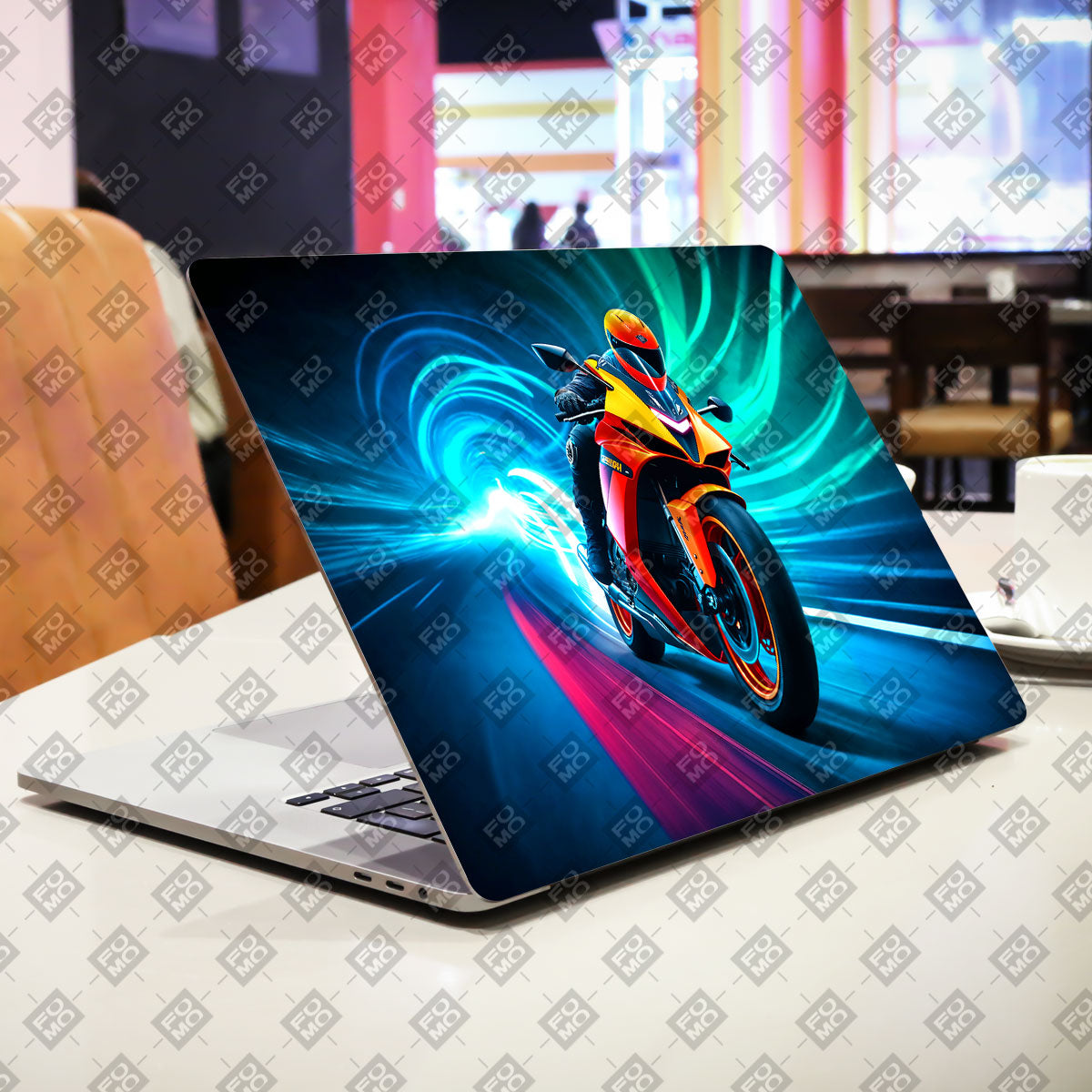 Neon Surge Superbike Cars & Bikes Laptop Skin