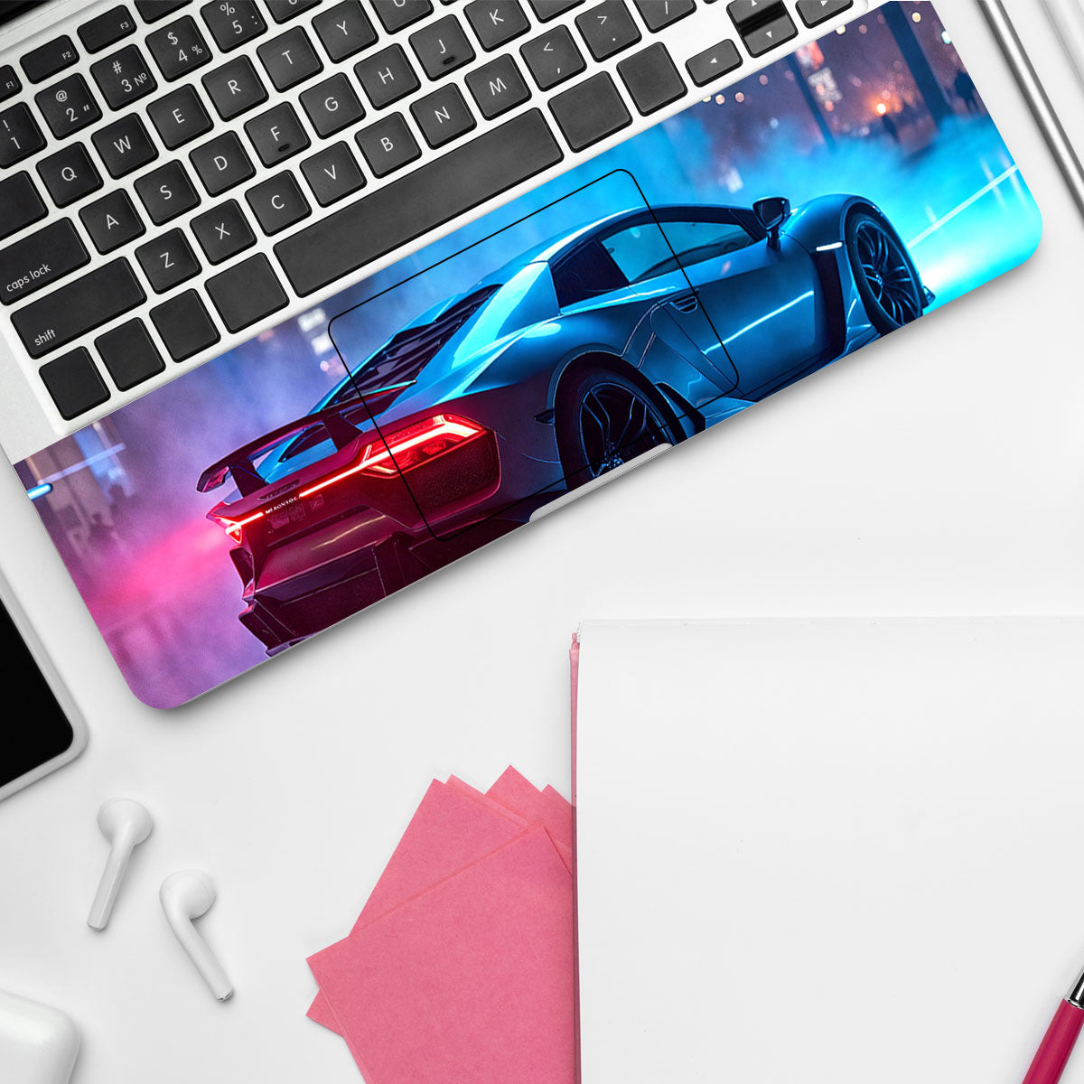 Neon Alley Racer Cars & Bikes Laptop Skin