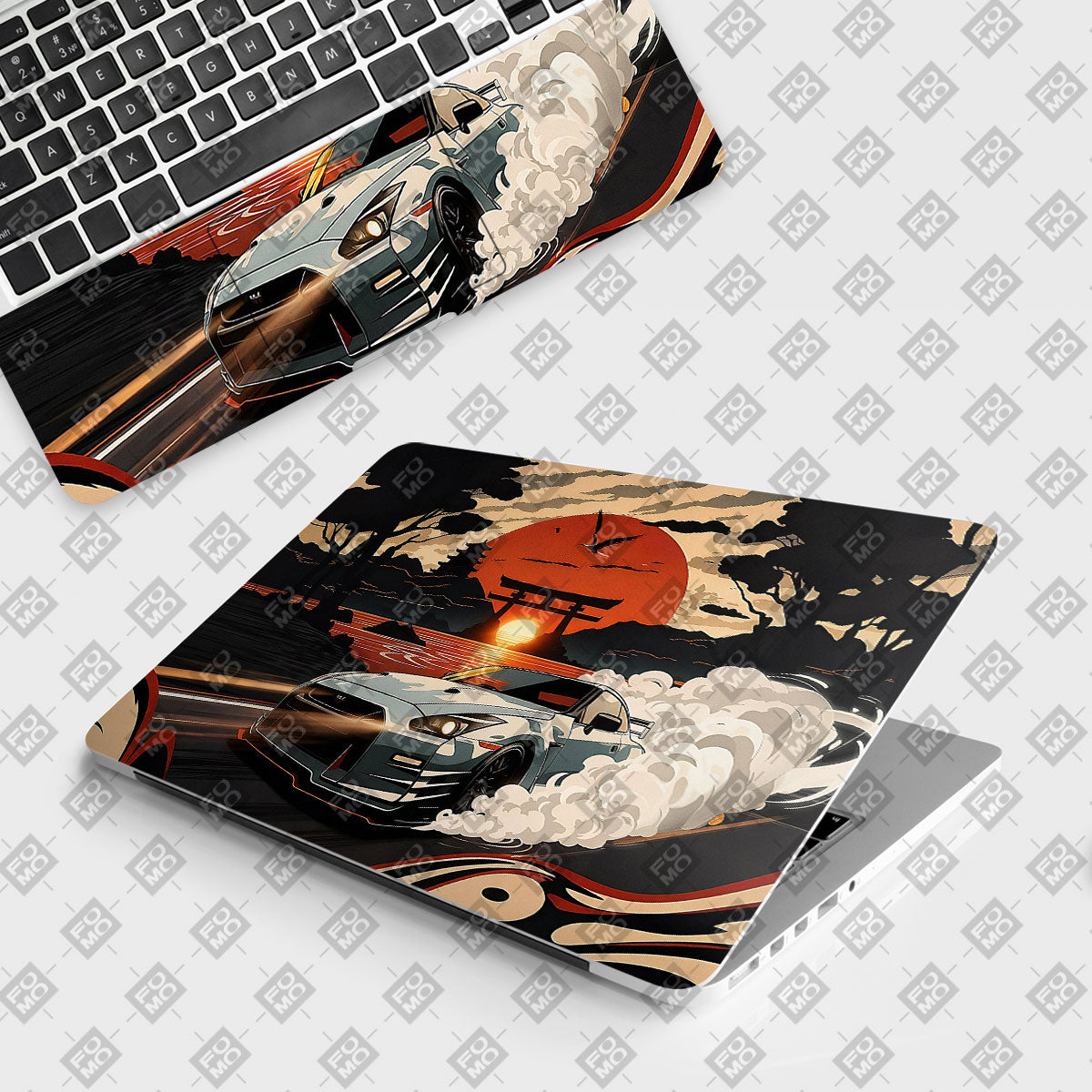 Samurai Rising Sun GTR Cars & Bikes Laptop Skin