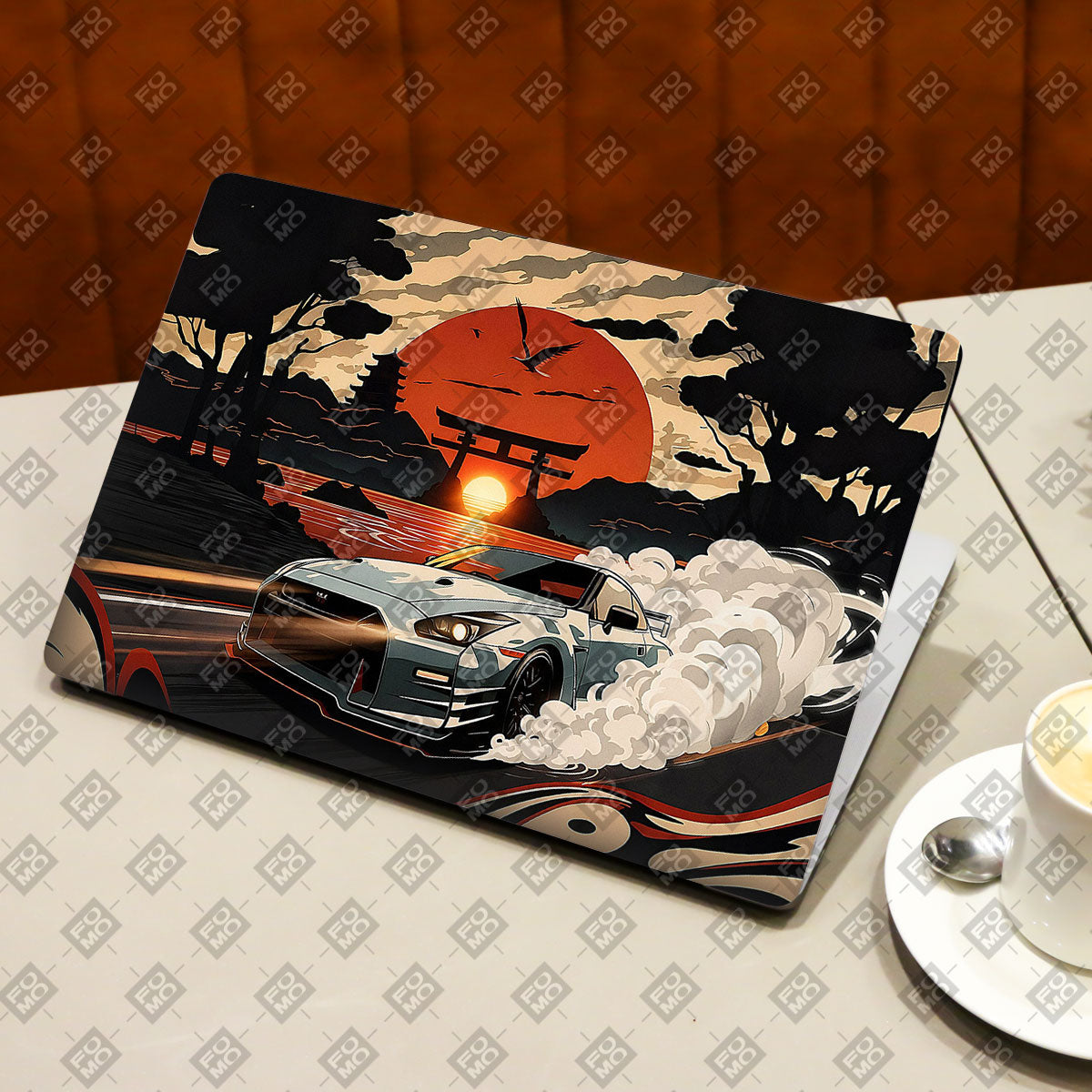 Samurai Rising Sun GTR Cars & Bikes Laptop Skin