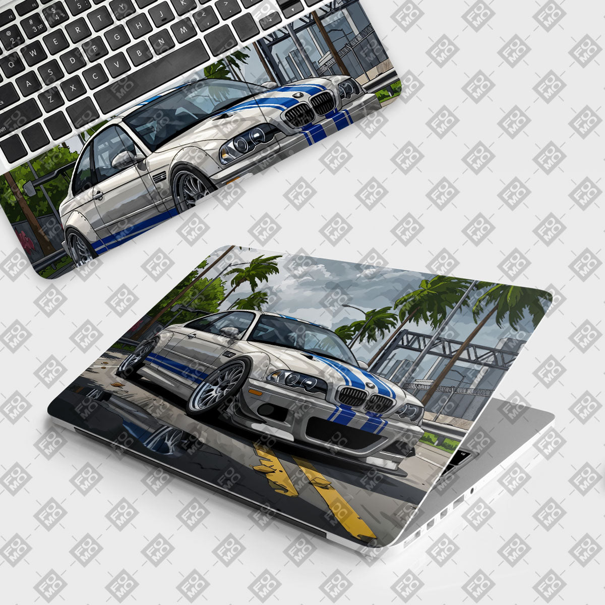Street Icon BMW E46 Drift Legend Cars & Bikes Laptop Skin