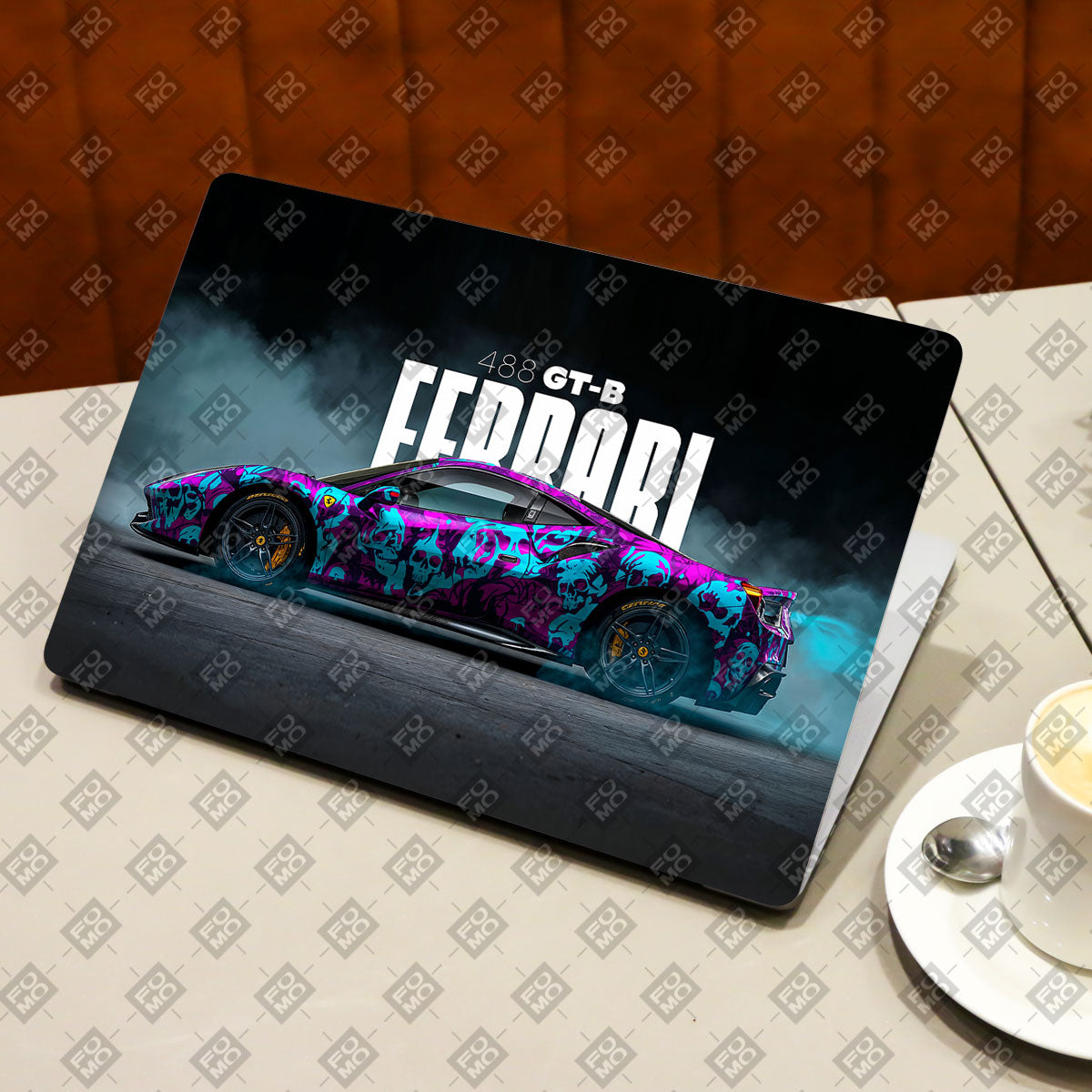 Psycho Drive Ferrari 488 Skullstorm Cars & Bikes Laptop Skin