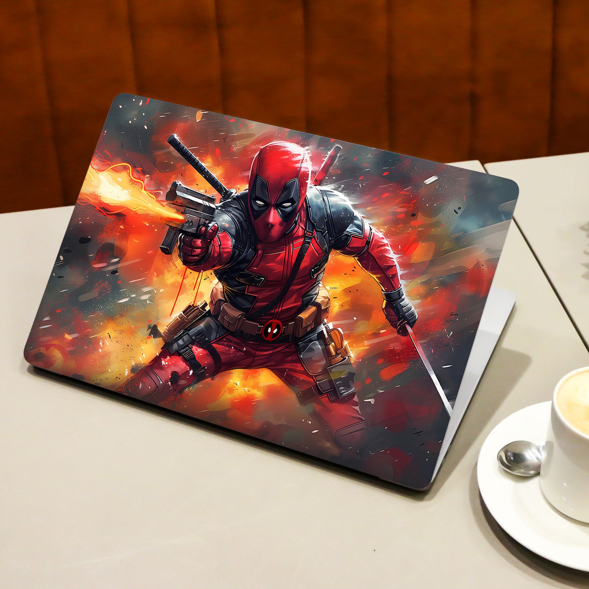 Deadpool in Action Comics Laptop Skin