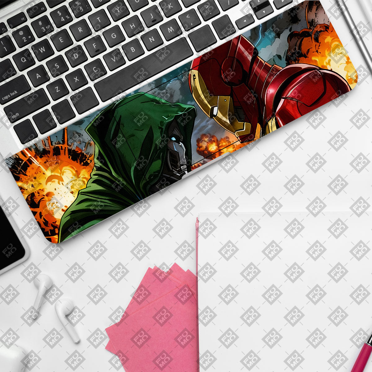 Iron Man vs Doom Comic Laptop Skin