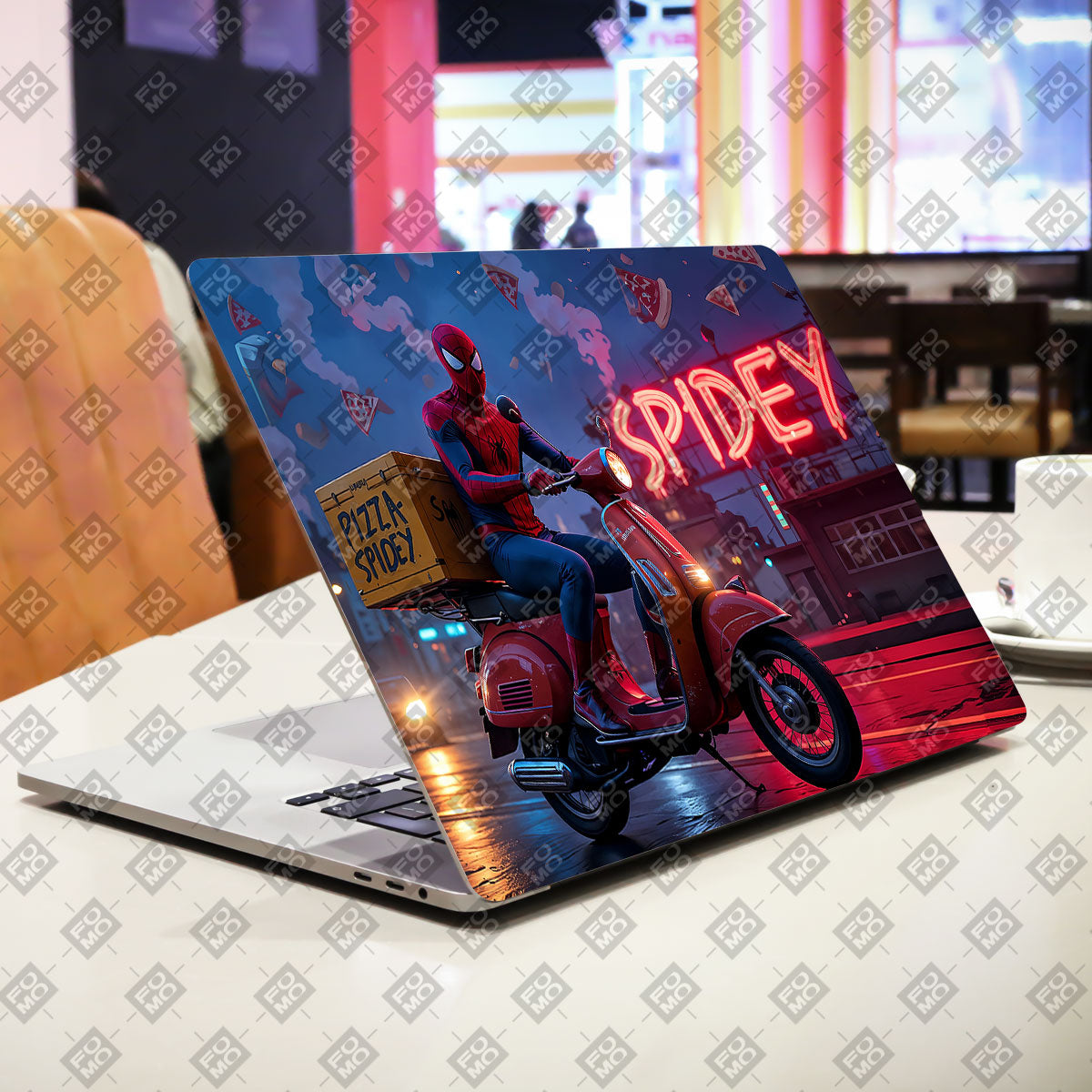 Pizza Spidey Comic Laptop Skin