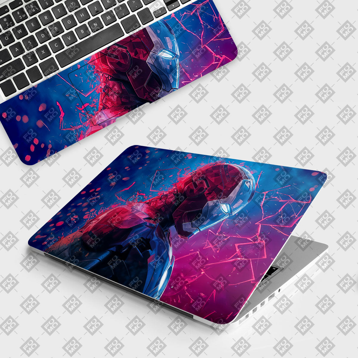 Iron Man Neon Tech Comic Laptop Skin